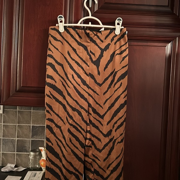 ZARA animal print flare pants size small - Picture 9 of 11